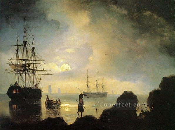 fishermen on the shore IBI Ivan Aivazovsky Oil Paintings